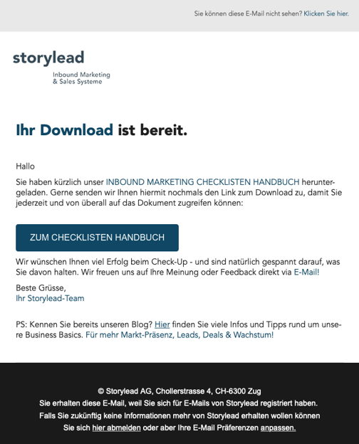 Storylead E-Mail
