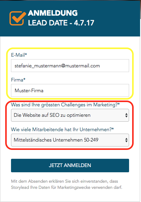 Progressive Profiling Storylead Progressive Profiling Storylead